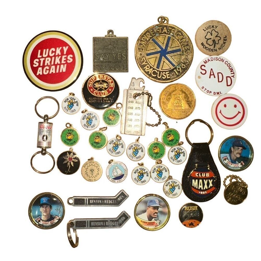 Vintage coins and key chains Bundle Lot